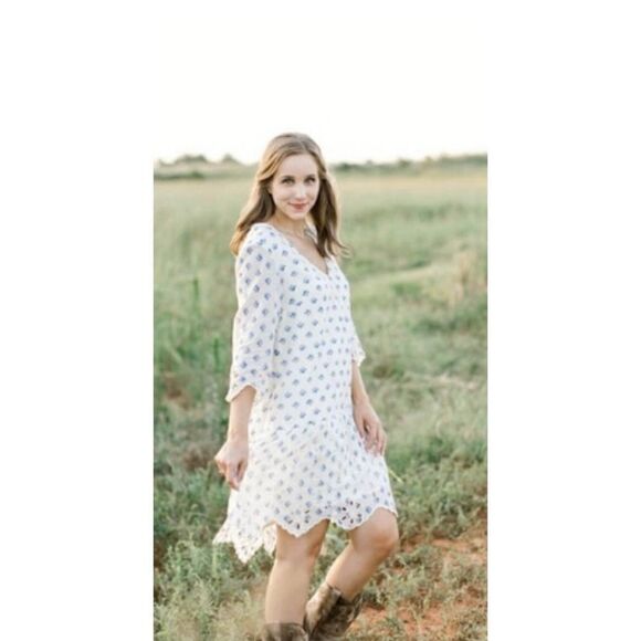 Anthropologie Meadow Rue Eyelet Tunic Dress For Women Size Small - Picture 3 of 15